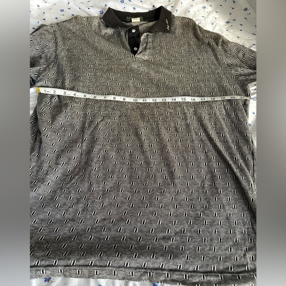 Vintage 80’s Men’s XL Linksport 100% Cotton Geometric Polo Golf Shirt. - Picture 3 of 11